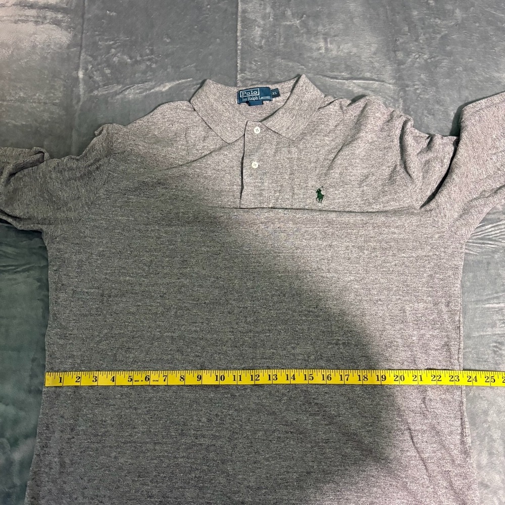 Polo Ralph Lauren Shirt Mens XL Long Sleeve Gray Pull over Polo Preppy - Picture 4 of 9